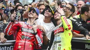 Read more about the article VR46 influence blamed for Bagnaia misjudging Marquez in 2025 MotoGP season
